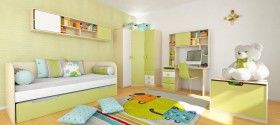 Детская комната Эппл (Зеленый/Белый/корпус Клен) в Якутске - yakutsk.katalogmebeli.com | фото 5