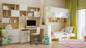 Детская комната Флёр (Белый/корпус Клен) в Якутске - yakutsk.katalogmebeli.com | фото