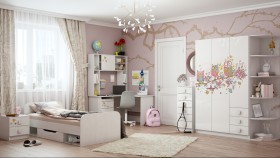 Детская комната Совушки (Белый/корпус Выбеленное дерево) в Якутске - yakutsk.katalogmebeli.com | фото 5