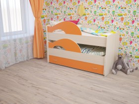 Кровать детская Радуга 1600 Млечный дуб/Венге в Якутске - yakutsk.katalogmebeli.com | фото 3