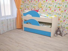 Кровать детская Радуга 1600 Млечный дуб/Венге в Якутске - yakutsk.katalogmebeli.com | фото 4