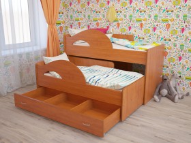 Кровать детская Радуга 1600 Млечный дуб/Венге в Якутске - yakutsk.katalogmebeli.com | фото 6