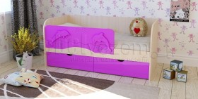 Друзья Кровать детская 2 ящика 1.8 Фиолетовый глянец в Якутске - yakutsk.katalogmebeli.com | фото