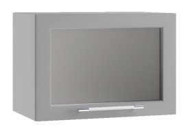 Гарда ПГС 500 шкаф верхний горизонтальный со стеклом (Белый Эмалит/корпус Серый) в Якутске - yakutsk.katalogmebeli.com | фото