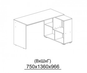 Компьютерный стол угловой СКМУ-4 белый в Якутске - yakutsk.katalogmebeli.com | фото 3