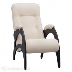 Кресло для отдыха Неаполь Модель 9 без лозы (Венге-эмаль/Ткань Ваниль Verona Vanilla) в Якутске - yakutsk.katalogmebeli.com | фото