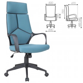 Кресло офисное BRABIX Prime EX-515 (голубая ткань) в Якутске - yakutsk.katalogmebeli.com | фото 1