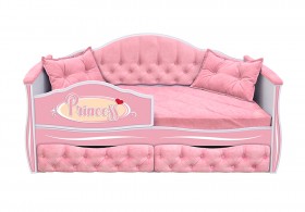 Кровать 160 серии Иллюзия 2 ящика 15 Бледно-розовый (подушки) в Якутске - yakutsk.katalogmebeli.com | фото
