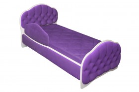 Кровать 170 Гармония 32 Фиолетовый (мягкий бортик) в Якутске - yakutsk.katalogmebeli.com | фото