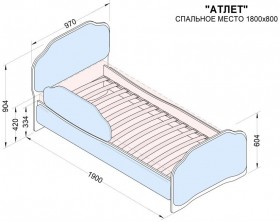 Кровать 180 Атлет 02 Бежевый (мягкий бортик) в Якутске - yakutsk.katalogmebeli.com | фото 2