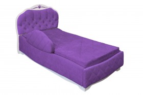Кровать 190 Гармония Lux 32 Фиолетовый (мягкий бортик) в Якутске - yakutsk.katalogmebeli.com | фото