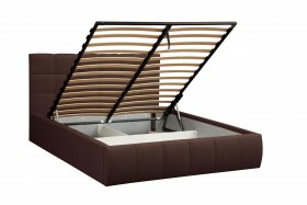 Кровать "Диана" ш. 1600 (Н=1010мм) (жаккард шоколад) в Якутске - yakutsk.katalogmebeli.com | фото