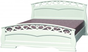 Кровать Грация-1 из массива сосны 1600*2000 Белый античный в Якутске - yakutsk.katalogmebeli.com | фото 5