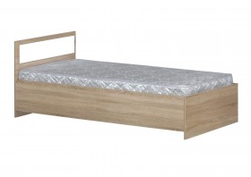 Кровать одинарная 900-2 без матраса (прямые спинки) Дуб Сонома в Якутске - yakutsk.katalogmebeli.com | фото