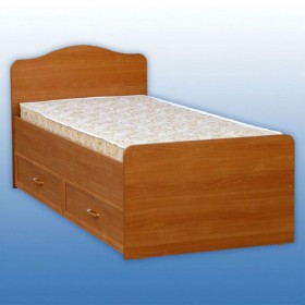 Кровать одинарная 800-2 без матраса (прямые спинки) Дуб Сонома в Якутске - yakutsk.katalogmebeli.com | фото 2