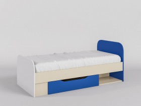 Кровать Скай 1650х750 (Синий/Белый/корпус Клен) в Якутске - yakutsk.katalogmebeli.com | фото