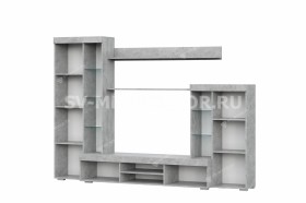 Мебель для гостиной МГС 5 Цемент светлый / Белый в Якутске - yakutsk.katalogmebeli.com | фото 4