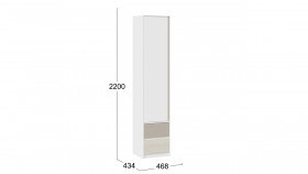 Шкаф для белья комбинированный «Сканди» Дуб Гарден/Белый/Глиняный серый в Якутске - yakutsk.katalogmebeli.com | фото 3