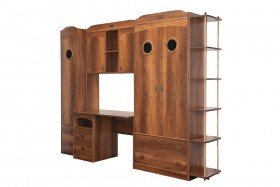 Шкаф комбинированный для одежды с иллюминатором «Навигатор» (Дуб Каньон) в Якутске - yakutsk.katalogmebeli.com | фото 5