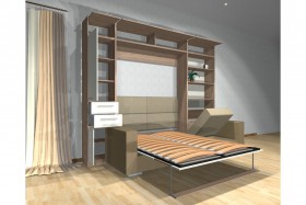 Шкаф-кровать с диваном Каролина в Якутске - yakutsk.katalogmebeli.com | фото 3