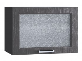 Шкаф верхний горизонтальный со стеклом 609, ШВГС 609 (Клен серый/корпус венге) в Якутске - yakutsk.katalogmebeli.com | фото