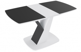 Стол обеденный «Гарда» Тип 1 (Белый/Стекло матовое черный графит) в Якутске - yakutsk.katalogmebeli.com | фото 5