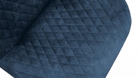 Стул «Оливер» К1С Черный муар/Микровелюр Wellmart Blue в Якутске - yakutsk.katalogmebeli.com | фото 3