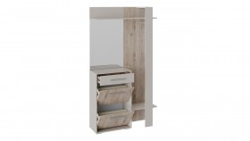 Шкаф для одежды «Нуар» тип 1 Фон серый/Дуб сонома в Якутске - yakutsk.katalogmebeli.com | фото 3